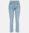 Agolde Riley High-rise Straight Jeans In Blue
