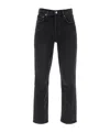 Agolde 90s Pinch Waist Straight-leg High-rise Organic-cotton Denim Jeans In Black