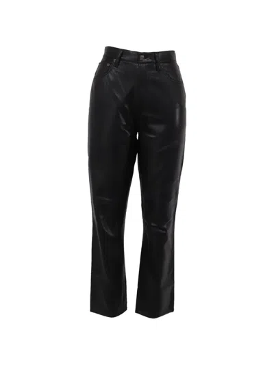 Pre-owned Agolde Riley High-rise Trousers In Black