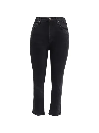 Pre-owned Agolde Riley Kick-flare Jeans In Black