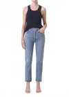 Agolde Riley Long High Rise Straight Leg Jeans In Quiver In Black