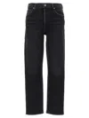 Agolde '90s Mid-rise Crop Jeans In Black