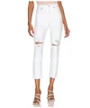 Agolde Riley Straight Crop Jeans In Slant In White