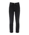 Agolde Riley Straight-leg Cropped Jeans In Black