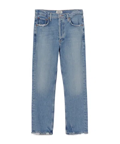 Agolde Riley Straight Leg Jeans In Blue