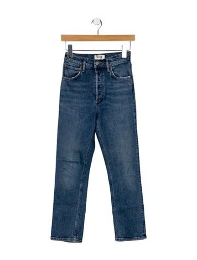 Pre-owned Agolde Riley Straight Leg Jeans In Blue