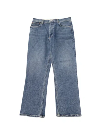 Pre-owned Agolde Riley Straight-leg Jeans In Blue