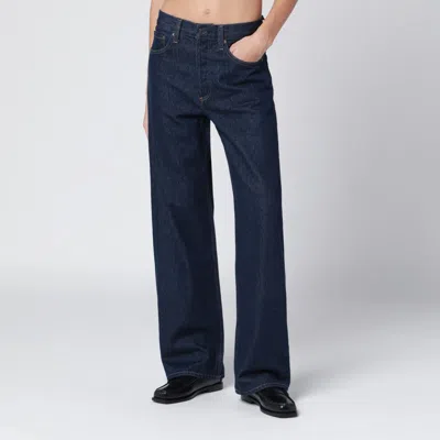 Agolde Harper Mid Rise Relaxed Straight Jeans In Reissue In Blue