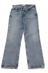 Agolde Ripley Mid Rise Jeans In Blue Cotton In Blue