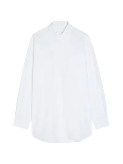 Agolde Roll-tab Sleeve Shirt In White