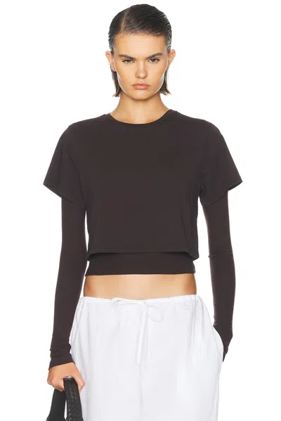 Agolde Romily Tee In Chocolate