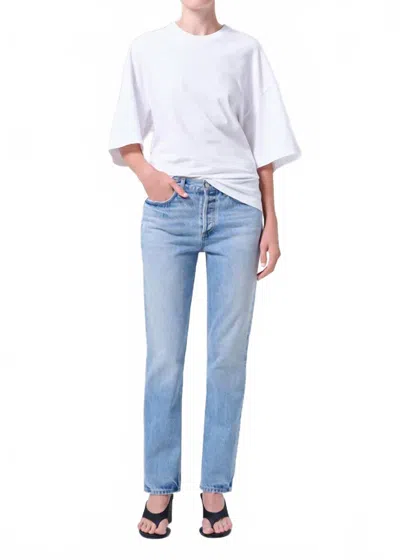 Agolde Romney High-rise Jean In Stream In Blue