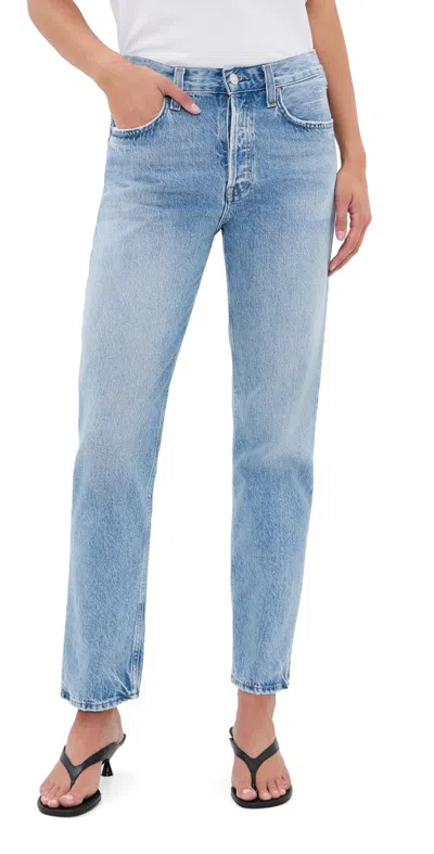 Agolde Romney Jeans Stream In Blue
