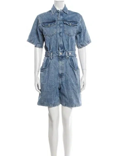 Pre-owned Agolde Romper In Blue