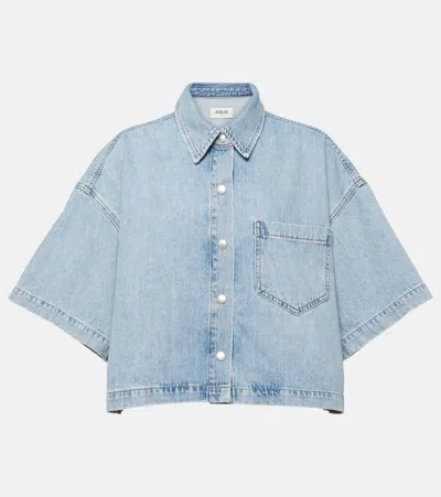 Agolde Rona Denim Shirt In Blue