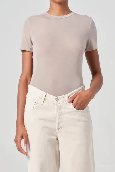 Agolde Ronya Tee In Dolphin In Neutral