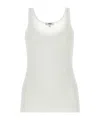 Agolde White Stretch Modal Blend Zane Tank Top In Neutral