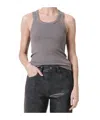 Agolde Poppy Tank In Shaker In Black