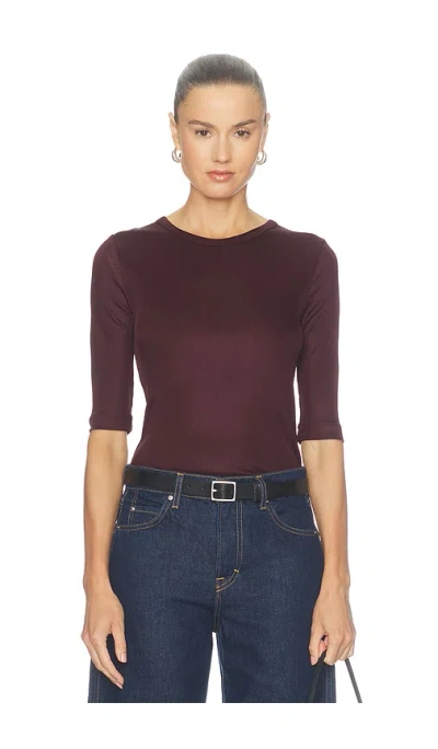 Agolde Saige Tee In Burgundy