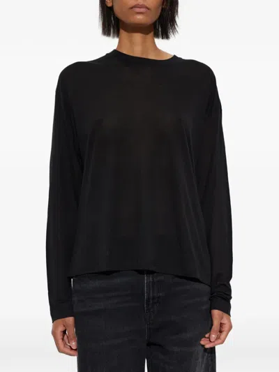 Agolde Sasha Long-sleeve T-shirt In Black