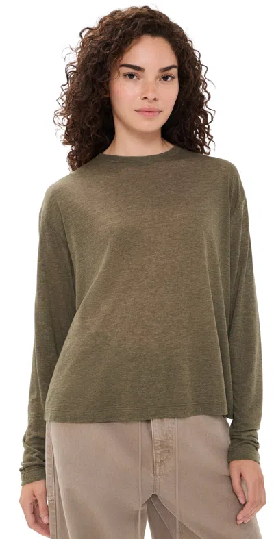 Agolde Sasha Tee Loam In Brown
