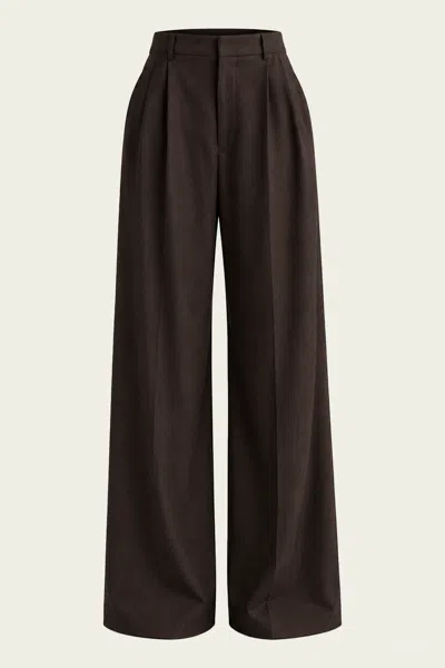 Agolde Sathia Trouser (wool) In Chocolate Heather