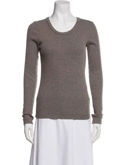 Pre-owned Agolde Scoop Neck Long Sleeve Sweatshirt In Gray
