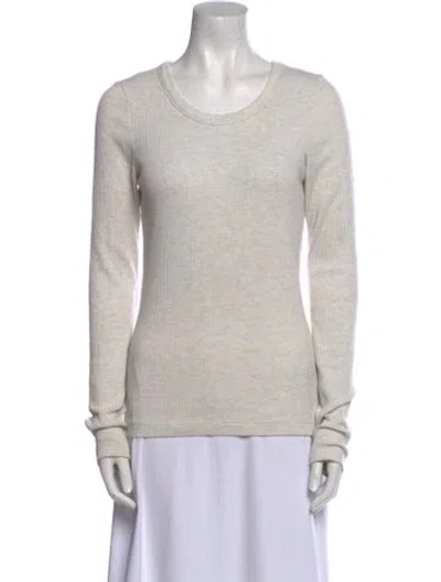 Pre-owned Agolde Scoop Neck Long Sleeve Sweatshirt In Neutral