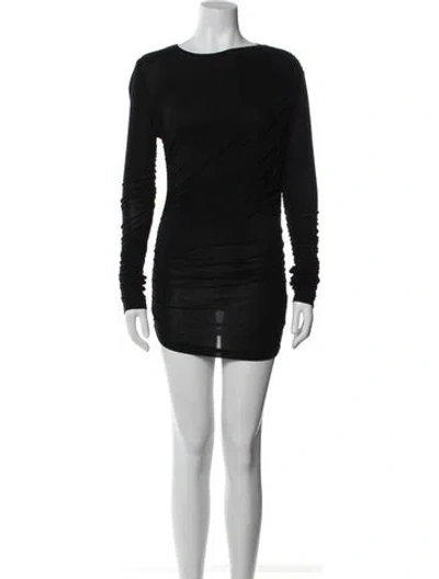 Pre-owned Agolde Scoop Neck Long Sleeve Top In Black