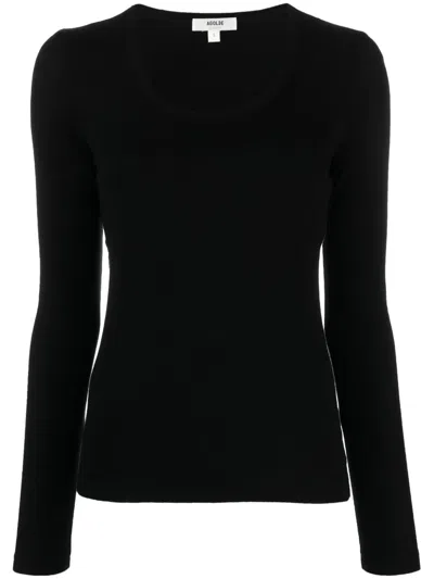 AGOLDE SCOOP-NECK LYOCELL-BLEND JUMPER