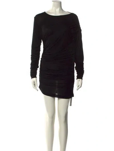 Pre-owned Agolde Scoop Neck Mini Dress In Black