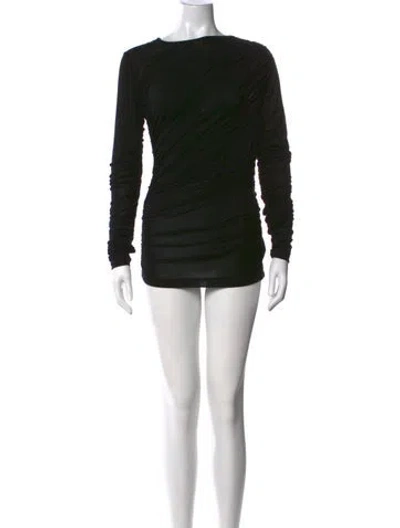 Pre-owned Agolde Scoop Neck Mini Dress In Black