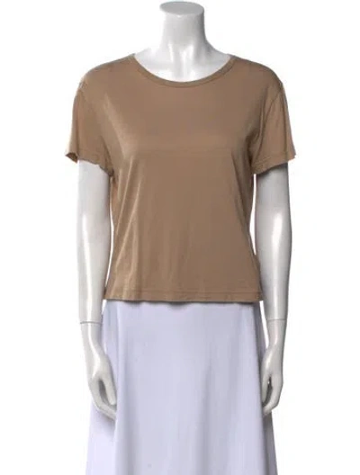 Pre-owned Agolde Scoop Neck Short Sleeve T-shirt In Neutral