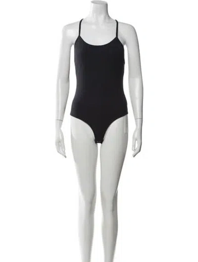 Pre-owned Agolde Scoop Neck Sleeveless Bodysuit In Blue