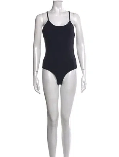 Pre-owned Agolde Scoop Neck Sleeveless Bodysuit In Blue