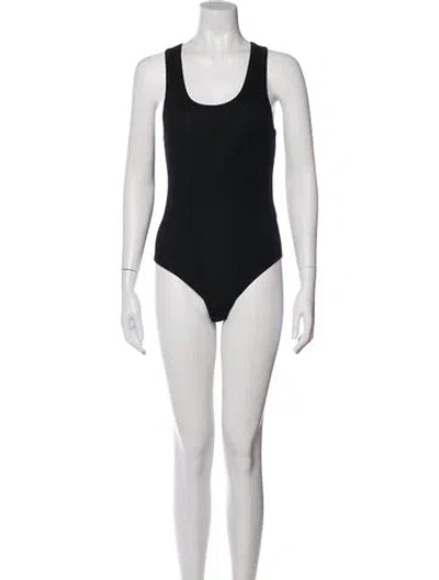 Pre-owned Agolde Scoop Neck Sleeveless Bodysuit In Gray