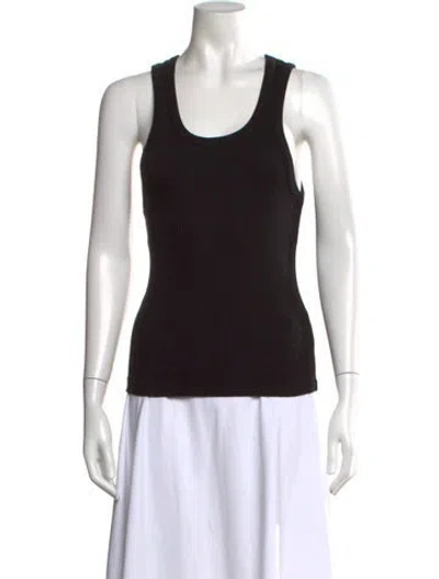 Pre-owned Agolde Scoop Neck Sleeveless Top In Black