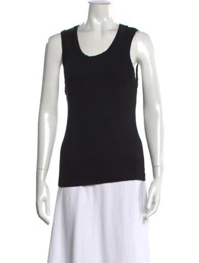 Pre-owned Agolde Scoop Neck Sleeveless Top In Black