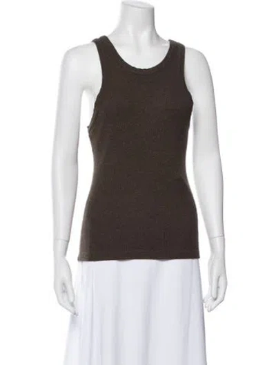 Pre-owned Agolde Scoop Neck Sleeveless Top In Brown
