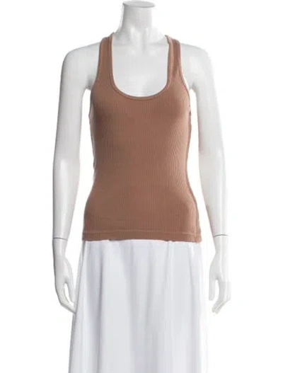 Pre-owned Agolde Scoop Neck Sleeveless Top In Brown