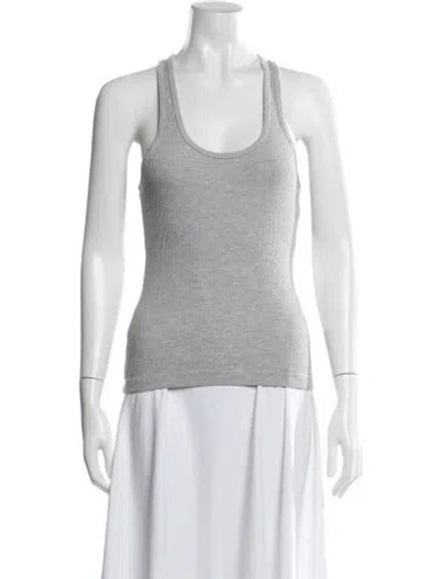 Pre-owned Agolde Scoop Neck Sleeveless Top In Gray