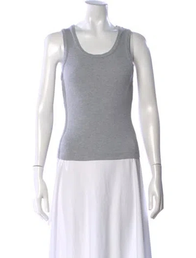 Pre-owned Agolde Scoop Neck Sleeveless Top In Gray