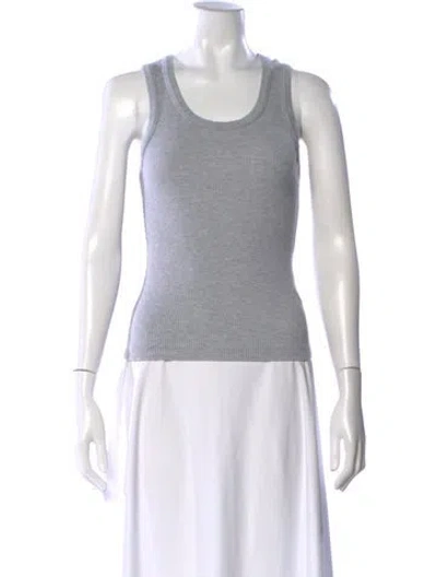 Pre-owned Agolde Scoop Neck Sleeveless Top In Gray