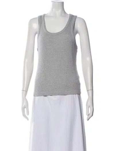 Pre-owned Agolde Scoop Neck Sleeveless Top In Gray