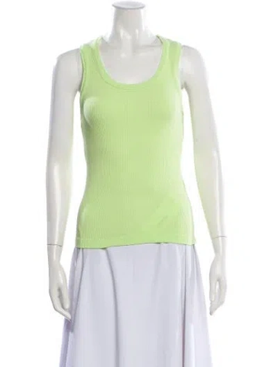 Pre-owned Agolde Scoop Neck Sleeveless Top In Green