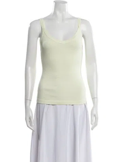 Pre-owned Agolde Scoop Neck Sleeveless Top In Green