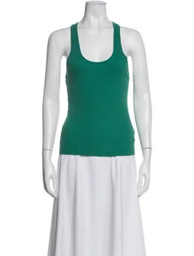 Pre-owned Agolde Scoop Neck Sleeveless Top In Green