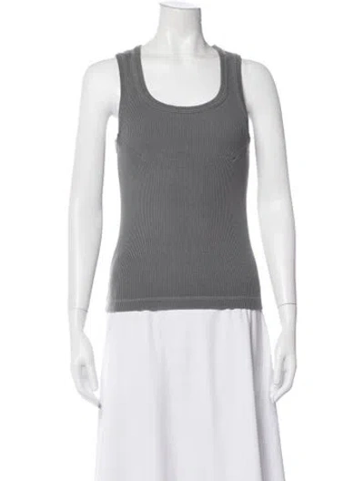 Pre-owned Agolde Scoop Neck Sleeveless Top In Grey