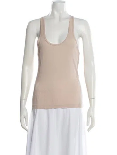 Pre-owned Agolde Scoop Neck Sleeveless Top In Neutral
