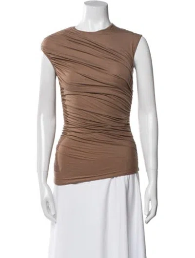 Pre-owned Agolde Scoop Neck Sleeveless Top In Neutral